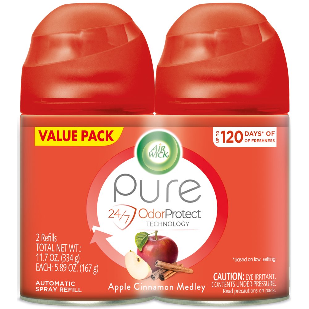 Air Wick Pure Automatic Air Freshener Spray Refill, Apple Cinnamon