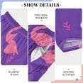 thumbnail image 4 of Heart Pink Flamingos Pajama Pants Soft Lightweight Lounge Pants Bottoms Sleep Pants Warm Comfy, 4 of 9