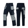 thumbnail image 2 of NTACZA Mens Casual Pants Work Blue Cargo Ripstop Pants Construction Ripstop Zipper Pants Men Trousers XL, 2 of 9