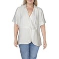 thumbnail image 2 of Alfani Womens Plus Drape Surplice Top Ivory 3X, 2 of 2