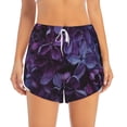 thumbnail image 4 of Lsque Lilac Printed Women's Running Shorts with Liner Pockets,Elastic Quick Dry Workout Athletic Gym Yoga Shorts,Womens High Waist Shorts-Small, 4 of 9
