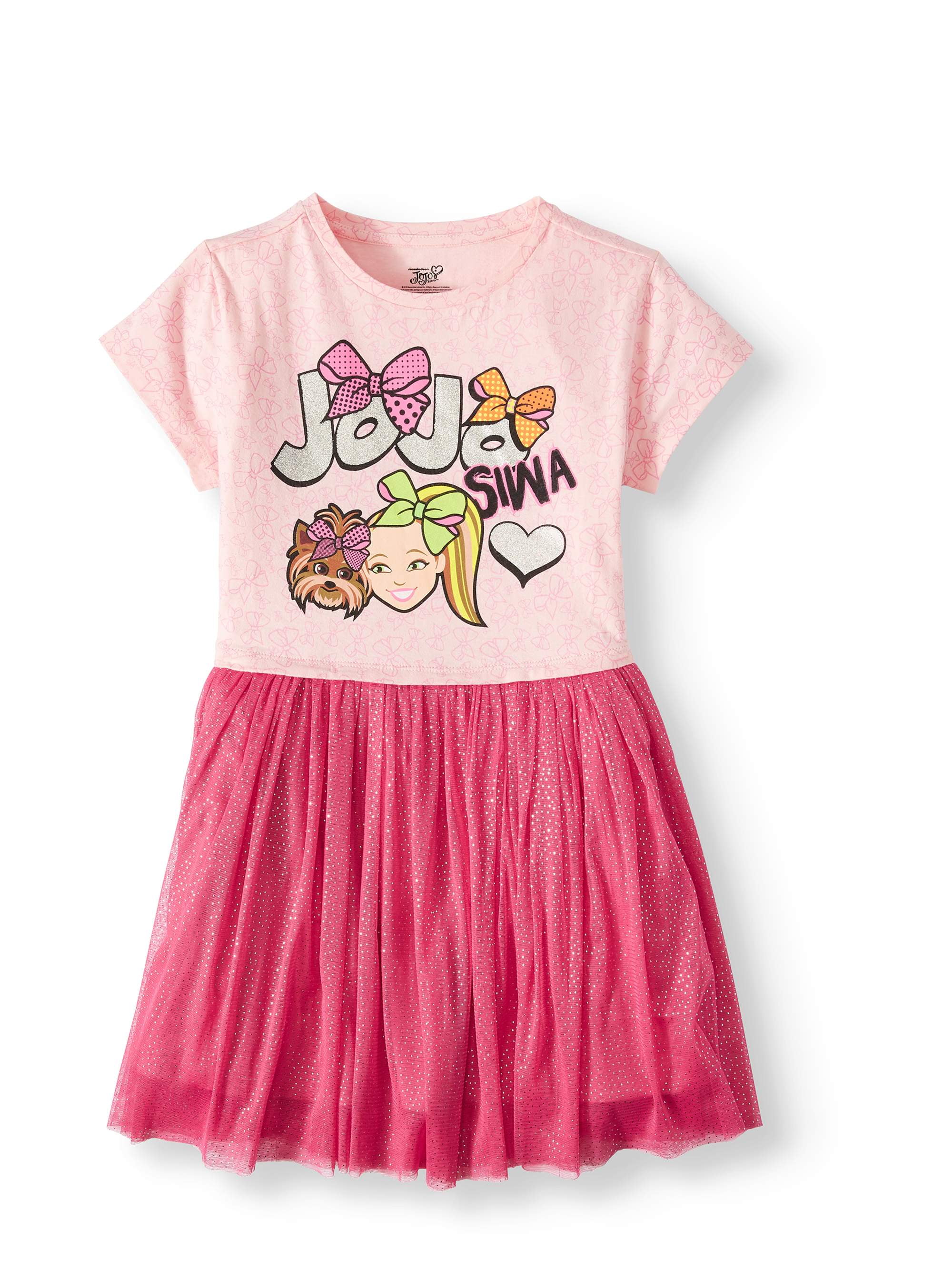 Jojo Siwa Foil Mesh Tulle Dress (Little Girls & Big Girls) - Walmart.com