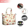 thumbnail image 2 of Red Mushroom Floral Light Beige Pattern Travel Tote Bags for Women Carry On,Large Weekender Bags for Women Travel,Multi Functional Duffle Bag for Work,Shopping,Sports, 2 of 5