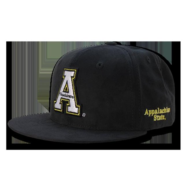 Appalachian State Faux Suede Snapback, Black