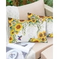 thumbnail image 6 of Spring Sunflowers Throw Pillow Covers, Birds Watercolor Botanical Garden Floral Soft Breathable Pillow Cases with Zipper for Sleeping, Toddler Pillowcases for Couch Bed Sofa Chair 12x20 Inches, 6 of 6