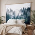 thumbnail image 3 of Green Forest Tapestry for Bedroom Wall Hanging Tapestry, Natural Landscape Modern Abstract Art Ceiling Backdrop Tapestries Poster Blanket Wall Decor for Teens Room Living Room Dorm 51" x 59", 3 of 8