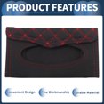 thumbnail image 5 of Unique Bargains Car Tissue Holder Car Tissue Box Organizer Grid PU 8.86"x4.72"x0.79" Black 1Pc, 5 of 6