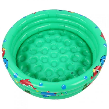 LAZIOEGR 35.4 inches / 90 cm Round Inflatable Baby Toddler Swimming Pool Green Kids Outdoor Indoor Play