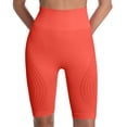 thumbnail image 2 of Only Moment Womens Shorts Nylon,Spandex Stretch Ankle Sweatpants for Golf, Athletic, Lounge, Travel, Work Yoga Shorts with Pockets Orange,3XL, 2 of 4