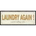 thumbnail image 3 of Pela 24x12 Black Modern Framed Museum Art Print Titled - Laundry Again!, 3 of 5
