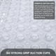 thumbnail image 3 of Alfombrilla de bañera y ducha TEESHLY, extra larga, 100 x 40 cm, transparente, 3 of 7