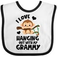 thumbnail image 3 of Inktastic Monkey I Love Hanging out with My Grammy Boys or Girls Baby Bib, 3 of 4