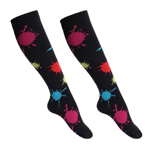 Calcetines de compresión jinwen para mujer manga media para correr deportes M