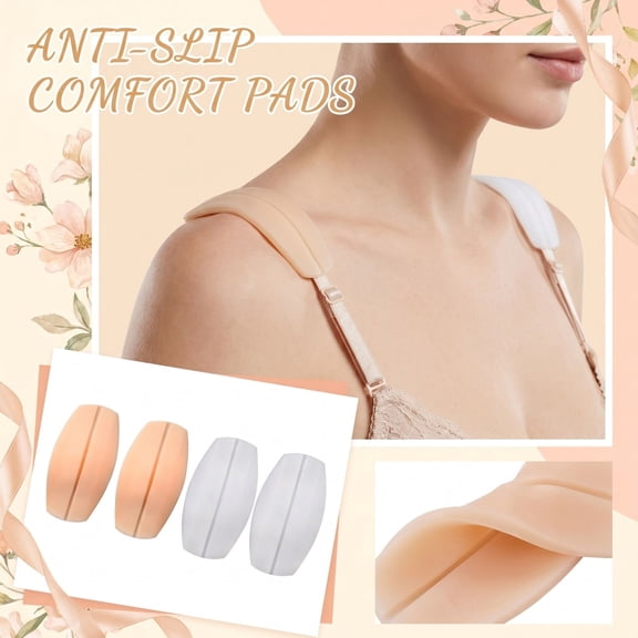 Non Slip Bra Shoulder Pads Underwear Shoulder Cushion Skin Tone