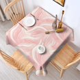 thumbnail image 2 of Pink White Gold Marble Pattern Square Tablecloth,Waterproof Square Table Cover,Wipeable Spillproof Washable Table Cover for Home Kitchen Party Decor 42"X42"(107x107cm), 2 of 6