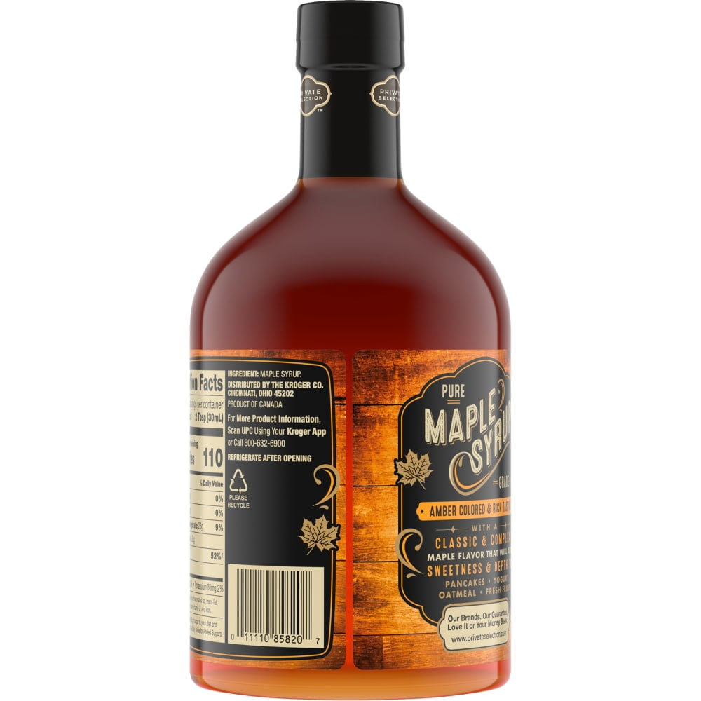 Private Selection 100% Pure Grade A Amber Maple Syrup 32 fl oz - 3 count