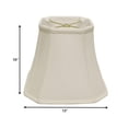 thumbnail image 2 of 12" White Slanted Square Bell Monay Shantung Lampshade, 2 of 3