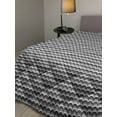 thumbnail image 2 of Abstract Down Alternative Comforter, Oriental Eastern Style Geometric Ornaments Star Shapes on a Plain Background, Microfiber Quilt for All Season, 5 Sizes, Dark Grey White, by Ambesonne, 2 of 3