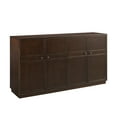 thumbnail image 6 of Manor Park Classic 4 Door Closed Storage Entertainment Center, Dark Brown Oak, 6 of 10