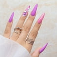 thumbnail image 2 of Bright Color Fake Nails 24pcs Stylish Durable and Reusable Nails for Girls Dating Hand Makeup Jelly Glue, 2 of 8