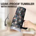 thumbnail image 5 of 20OZ Dog Paw Print Tumbler with Handle Straw and Lid Insulated Travel Coffee Cup Cute Drinkware for Women Friends Great Holiday Birthday Presents Durable and Suitable for Hot and Cold Beverages, 5 of 6