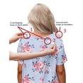 thumbnail image 2 of Pinspark Hospital Gowns Open Back for Women Bedridden Nightgowns Back Opening Short Sleeve Post Surgery Tear Away Adaptive Dresses, 2 of 7