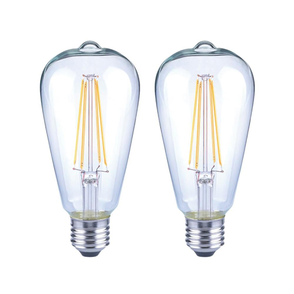 650-Lumen,6-Pack B2ocled LED Edison Light Bulb Vintage Antique 8W Soft Warm White 2700k ST64 75W Equivalent LED Filament Light Bulbs Dimmable E26/E27 Base Lamp 