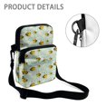 thumbnail image 5 of FUIALDOLG Polyester Crossbody Bag Zipper Portable Crossbody Purse for Travel, Honeycomb Pattern Print Cell Phone Bag, 5 of 7