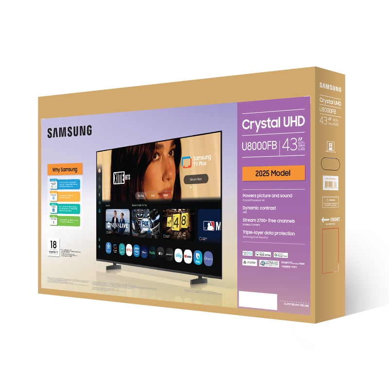 Samsung 43" Class Crystal UHD U8000FB 4K Smart TV UN43U8000FBXZA gallery view
