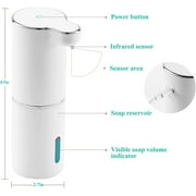 Soap Dispenser, Automatic Foaming Hand Soap Dispenser 300ml Touchless Foam Soap Dispenser Rechargeable Bathroom Countertop Soap Pump for Kids Xmas Gift