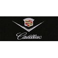 thumbnail image 3 of 1977-1984 Cadillac DeVille 4DR Sedan Floor Mat 4pc (FM14F FM18R) 801 Black Cutpile with Logo #292 Cadillac Crest With V And Word in 1987 Orange Thread, 3 of 4