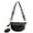 Black, variant on Woven Crossbody Bag Bum Bags for Women Leather Spacious Belt Sling Purse Fanny Packs Chest Shoulder Bag (Coffee)