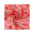 thumbnail image 4 of INSPIRE CHIC Women's Floral Printed Blended Cotton Scarves, 21.7x21.7" Small Square Flowers Headscarf Neckerchief Colorful Flower-Orange Red, 4 of 6