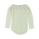 thumbnail image 2 of Aeropostale - Playera adornada con hombros de encaje para mujer, color blanco roto, extra pequeÃ±a Aeropostale Camiseta adornada, 2 of 2