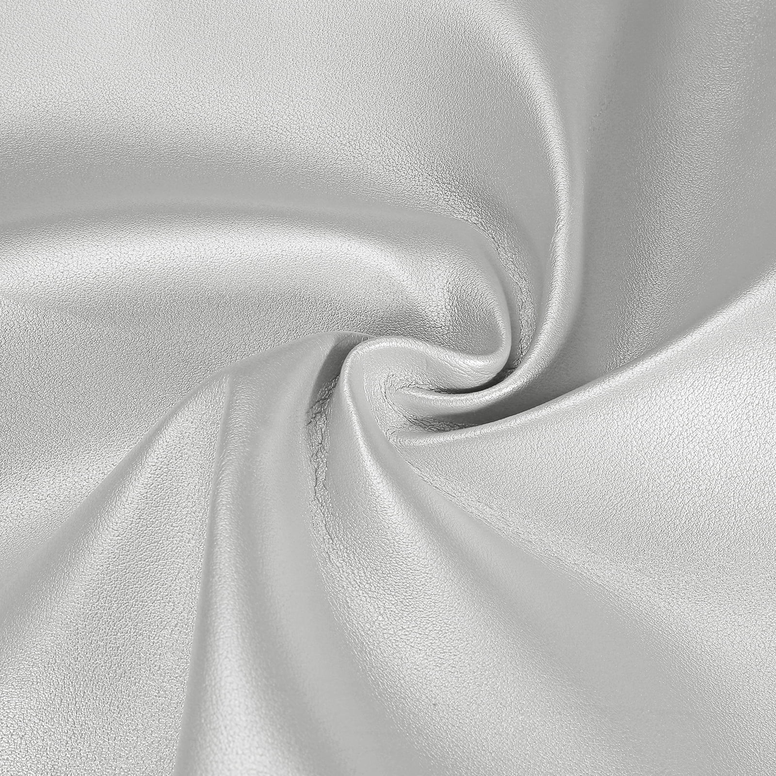 Uxcell Marine Vinyl Fabric, 54 Inch 1 Yard Upholstery Faux Leather Soft Waterproof Sheets Fabric for Crafts DIY Sewings Sofa Wallets Handbag Car, Silver