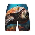 thumbnail image 4 of Lsque Mens Swim Trunks Realistic Turtle Pattern - Bathing Suit Compression Liner - Beach Swim Shorts Swimwear - (S-3XL) - Stretch Quick Dry -Small, 4 of 9