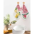 thumbnail image 2 of Summer Red Watermelon Kitchen Dish Towels for Drying Dishes Set of 2, Lemon Juice Fruit Country Retro Waffle Weave Microfiber Terry Hand Tea Bathroom Towels Quick Dry & Absorbent Towel 12x12, 2 of 7