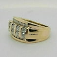 thumbnail image 2 of Forever Jewels 1Ct Round Cut Moissanite Men Engagement Ring 14K Yellow Gold Plated, 2 of 3