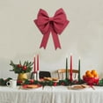 thumbnail image 6 of Christmas Decorations 19.68in Large Red Christmas Bows Outdoor Decoration for Christmas Tree Christmas Spring Festival Bow Decoration for Home Party Wreath Fence Fireplace Stairs Railing Door, 6 of 8