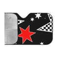 thumbnail image 2 of YFYANG Front Windshield Sun Shade, Black and White Star Pattern Foldable Car Visor for Cars, Trucks, SUVs, Medium, 2 of 9
