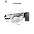 thumbnail image 2 of PULLIMORE Womens Holographic Fanny Waist Bags Fashion Waterproof Shiny Metallic Festival Rave Belt Pack For Travel Party Running Hiking (Purple), 2 of 11
