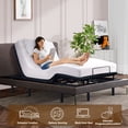 thumbnail image 3 of HSUNNS Twin XL Bed Frame with Wireless Remote Head and Foot Incline, 11" High Foldable Metal Platform Electric Adjustable Bed Frame with Storage, No Box Spring Required, Tool Free Assembly, 3 of 12