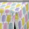 thumbnail image 4 of Ice Cream Dog Crate Cover, Pastel Summer Desserts Frozen Tasty Flavours for Theme, Easy to Use Pet Kennel Cover for Medium Large Dogs, 35" x 23" x 27", Multicolor, by Ambesonne, 4 of 6