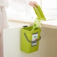 thumbnail image 3 of Hanging Plastic Trash Can Sundries Storage Bucket with Lid for Kitchen Sink Supplies 3L, 3 of 8
