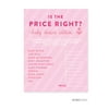 Is The Price Right?  Pink Girl Nautical Baby Shower Games Request Cards, 20-Pack