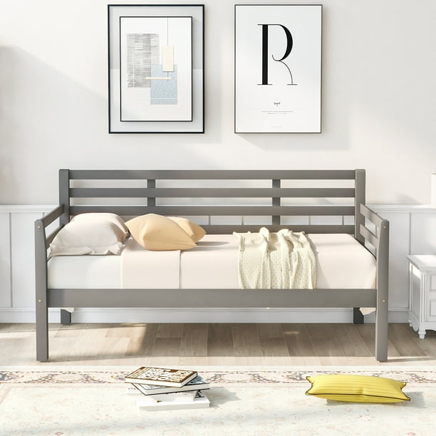 Sy Twin Daybed Wood Slats Support, Twin Sofa Bed Frame