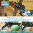 thumbnail image 6 of Dereal Mini Chainsaw 4in Cordless Handheld Portable Battery Powered Pruning Shears for Trimming, 6 of 7