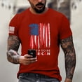 thumbnail image 2 of Yiaimeir Men's Patriotic T-Shirt With Distressed American Flag Print Proud to Be American Short Sleeve Tee Streetwear,Size M-3XL, 2 of 5