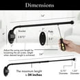 thumbnail image 3 of Meriville 14"-24" Swing Arm Curtain Rod, 3/4" Diameter, Black, 2 pieces, 3 of 7