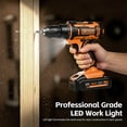 thumbnail image 4 of Orange 20V Power Drill Set,Electric Drill Cordless with Battery and Charger,3/8-Inch Keyless Chuck, Variable Speed,with Drills Bits Set ﻿, 4 of 9